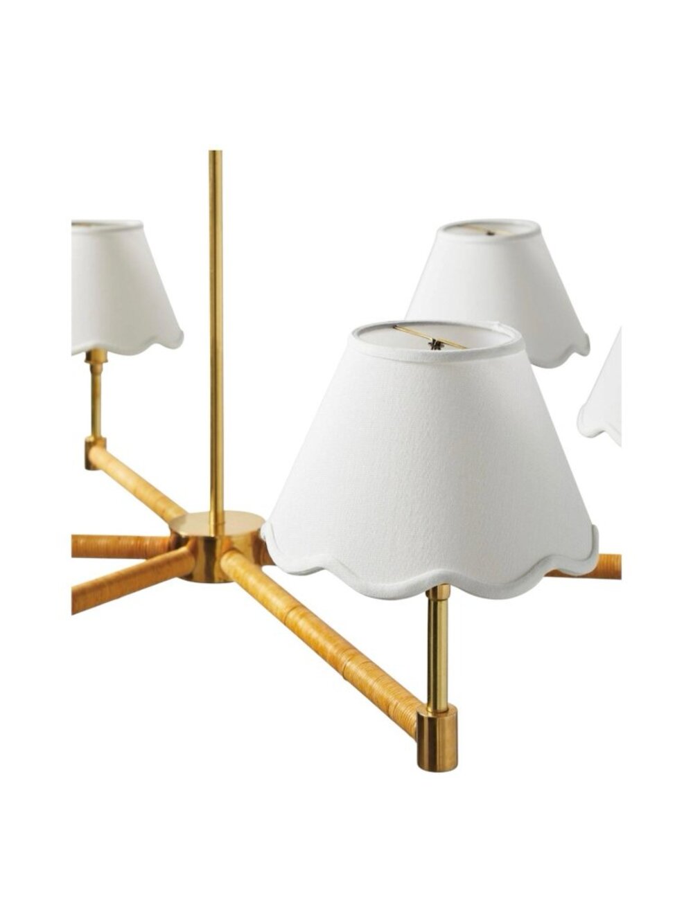 Serena & Lily Larkspur Chandelier Single Shade-White Wave